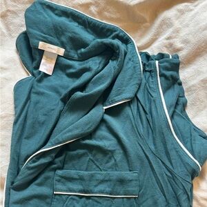 Eberjey Gisele Pajama Top - Emerald - Large
